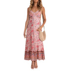 2021 Women's Casual Boho Floral V-Neck Summer Dress