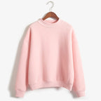 Women's Sweet Korean O-Neck Knit Hoodie Sweater | Streetwear