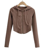 Hooded Cardigan Top Jacket