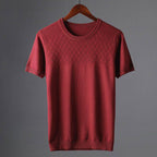 Men's Winter Thick Round Neck Elbow-Sleeved Sweater