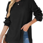 Women's Pullover Sweater with Side Slits | Streetwear