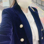 Double Breasted Long Sleeve Suit Jacket