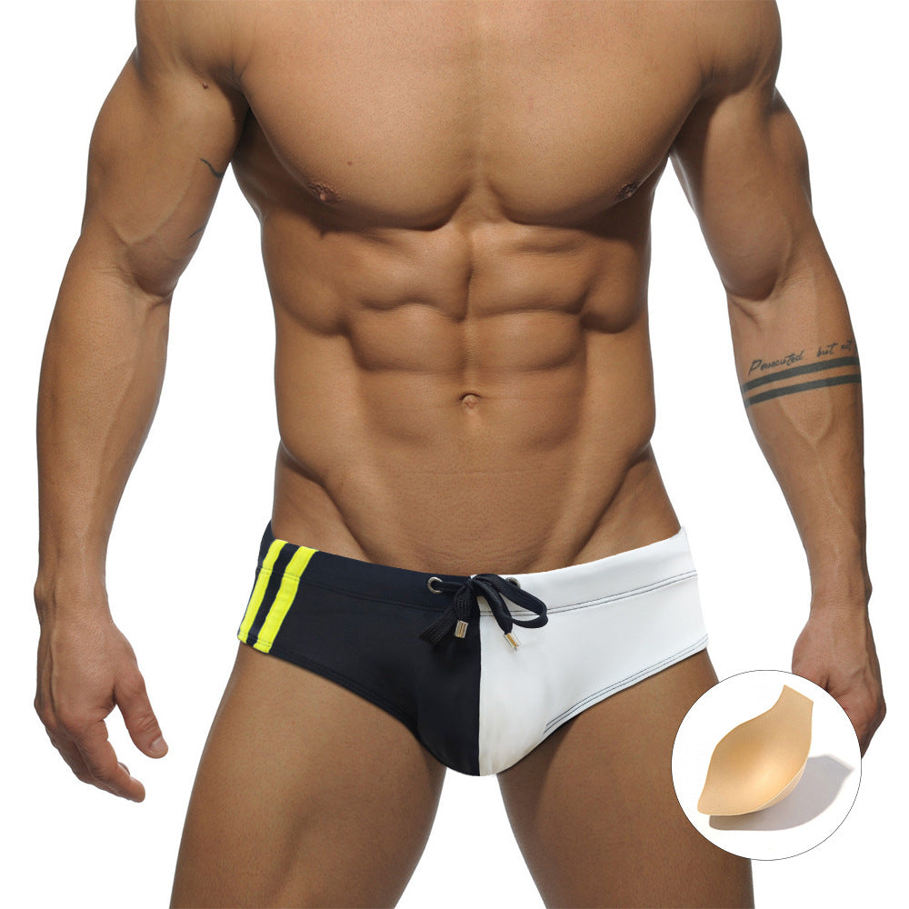 UXH Color-Block Minimalist Swim Trunks with Cups