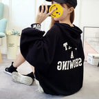 Fashionable Plus Size Women's Hooded Sweatshirt | Streetwear