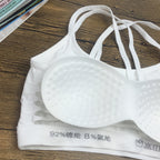 Cross Back Bralette with Removable Cups for Yoga