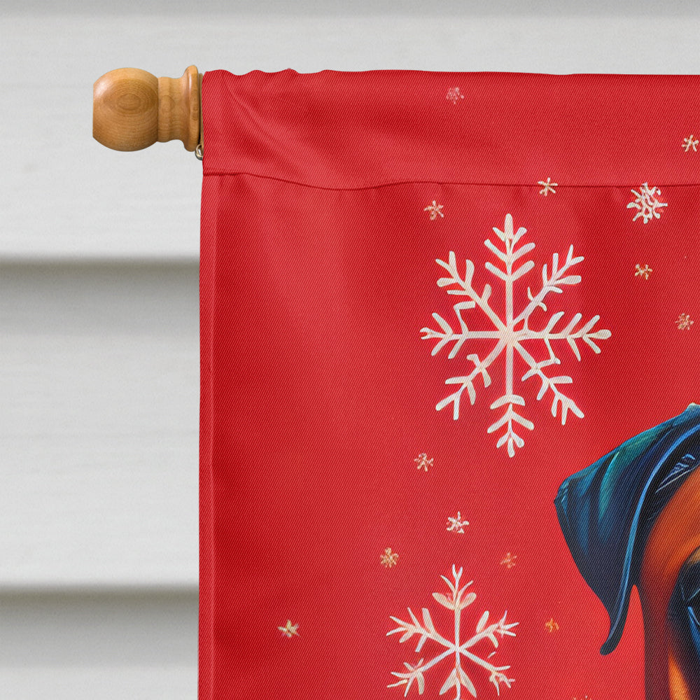 Bullmastiff Holiday Christmas House Flag