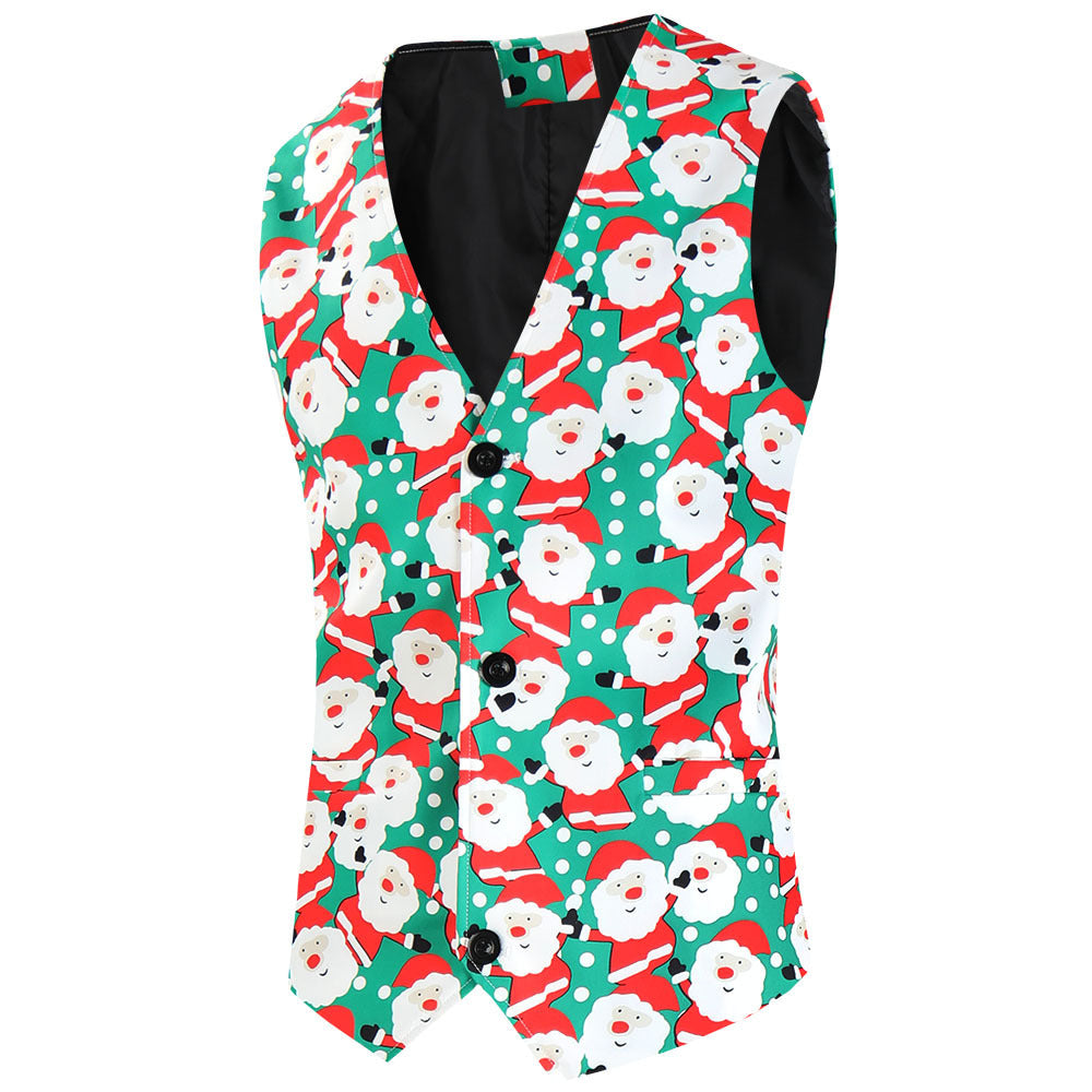 Men's Fashion Christmas Printed Casual Vest