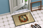 Italian Greyhound Christmas Flowers Doormat