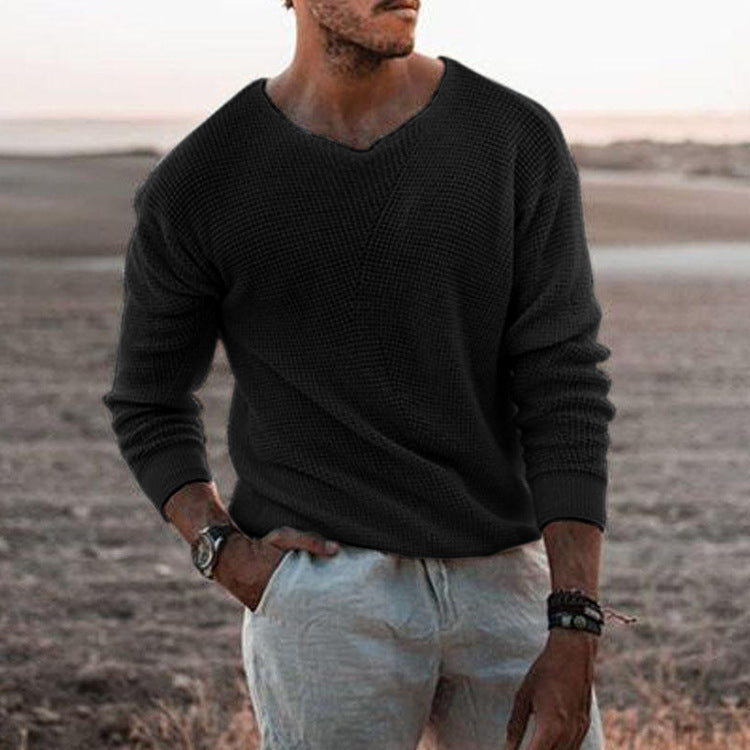 Long-Sleeved Round Neck Sweater