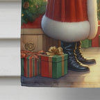 Doberman Pinscher and Santa Claus House Flag