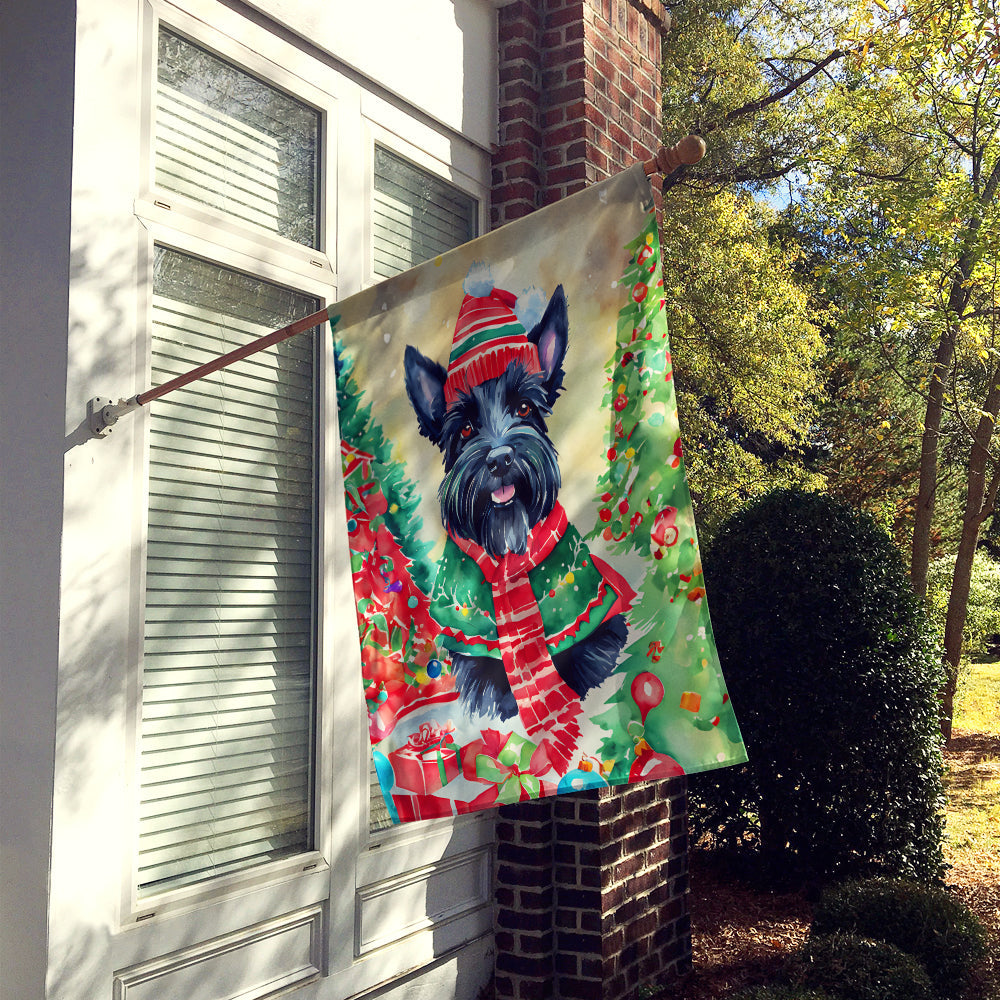 Scottish Terrier Christmas House Flag