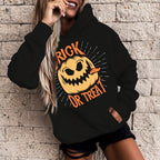 Women's 3D Printed Pumpkin Halloween Casual Hoodie | Streetwear