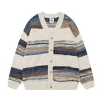 Rainbow Striped Gradient Cardigan for Men