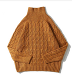 Yidao Vintage Loose Turtleneck Casual Winter Sweater
