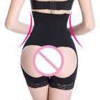 High-Waisted Butt-Lifting Boyshorts with Lace Trim
