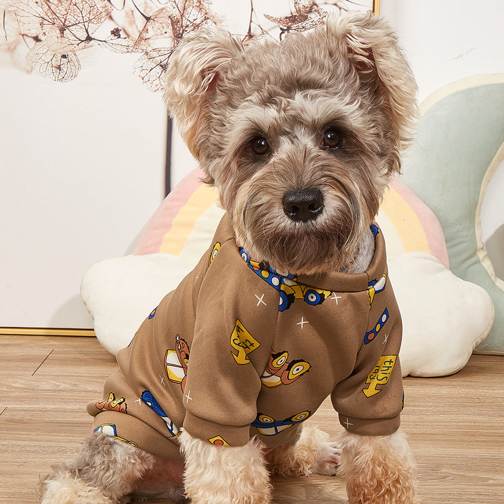 Printed Fleece Sweatshirt for Cats