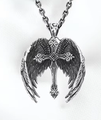 Vintage Angel Wings Cross Necklace
