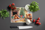 Nova Scotia Duck Tolling Retriever Cozy Christmas Glass Cutting Board