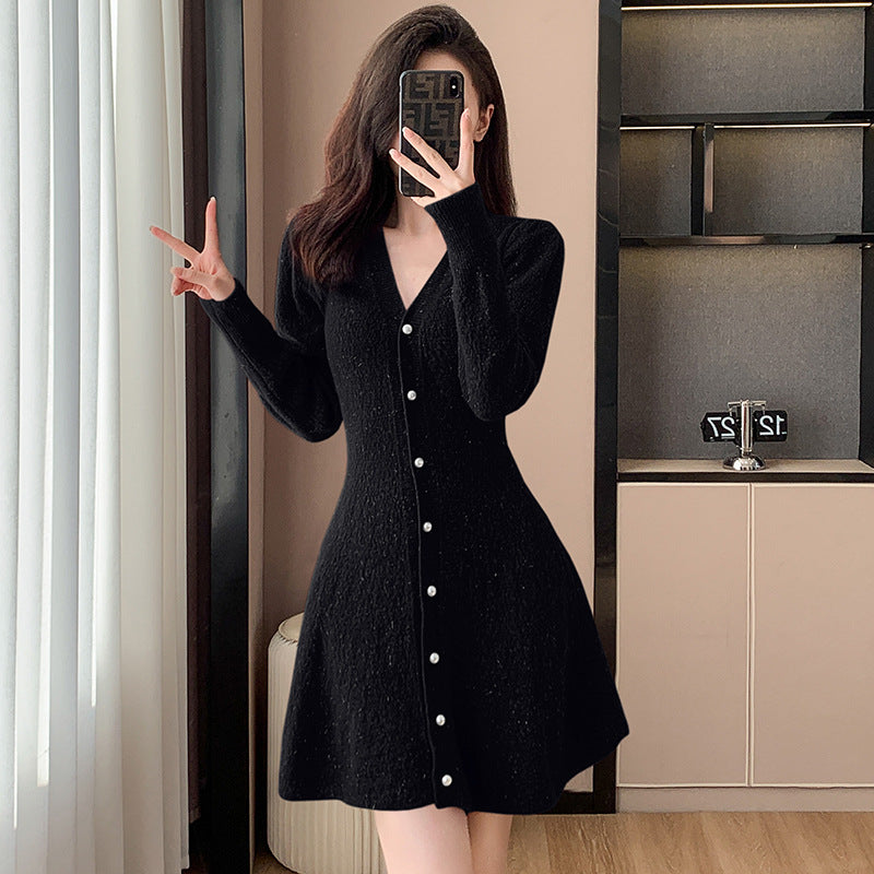 Casual New Year Christmas Waist-tight Shirt Dress