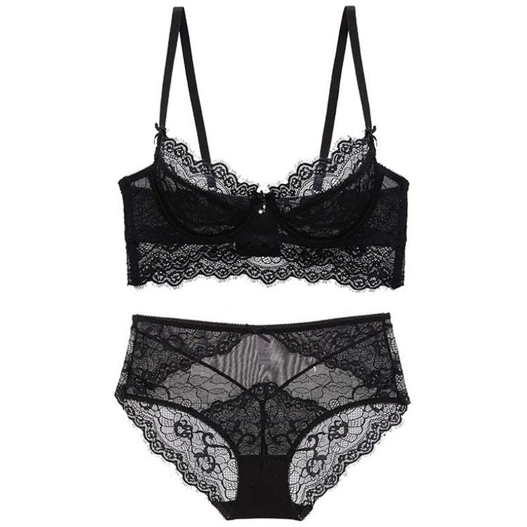 Lace Women's Underwear Set - Plus Size with Support