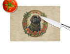 Newfoundland Christmas Flowers Glass Cutting Board