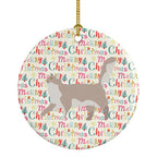 Chantilly Tiffany Cat Christmas Ceramic Ornament
