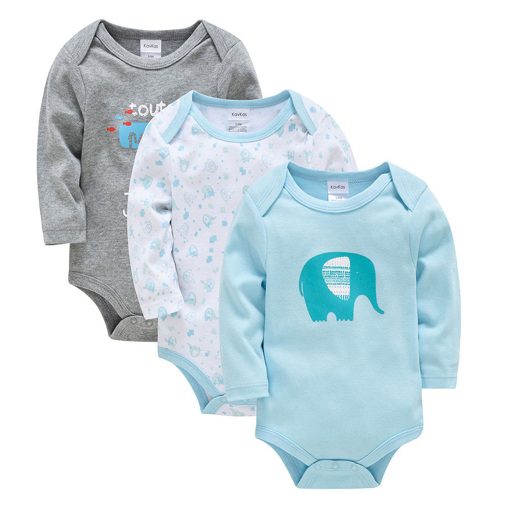 Baby Long Sleeve Bodysuit with Cartoon Design