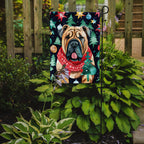 Shar Pei Christmas Garden Flag