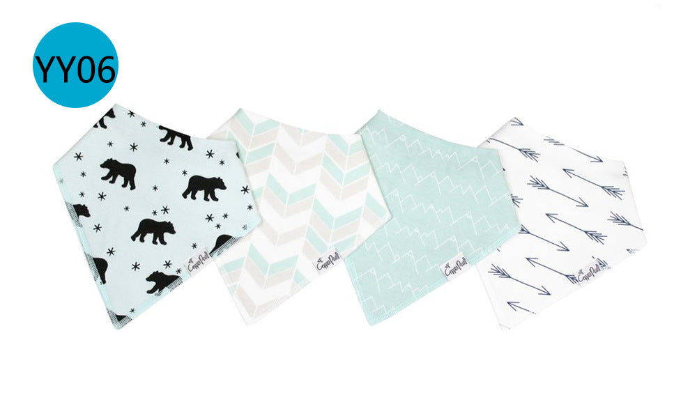 Double Triangle Cotton Scarf for Babies with Snap Buckle
