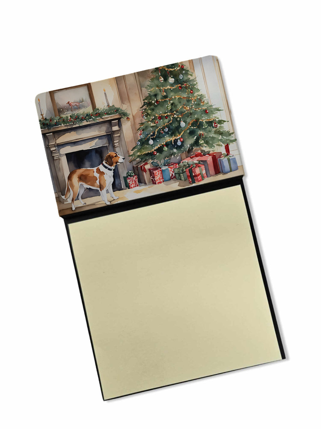 English Foxhound Cozy Christmas Sticky Note Holder
