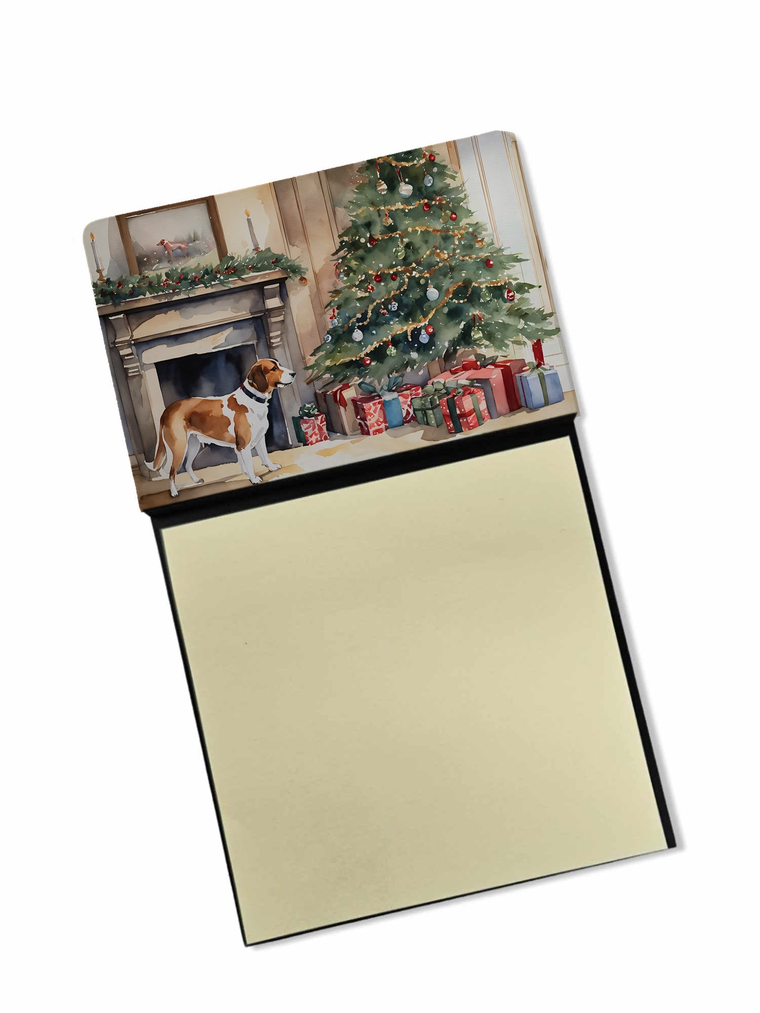 English Foxhound Cozy Christmas Sticky Note Holder
