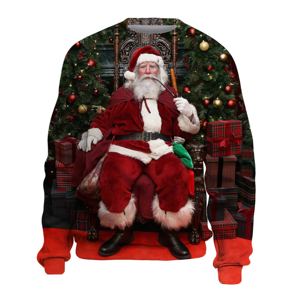 Women's Christmas Crew Neck Sweatshirt Dress | Streetwear