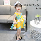 Girls' Princess Dress with Floral Print for Kids