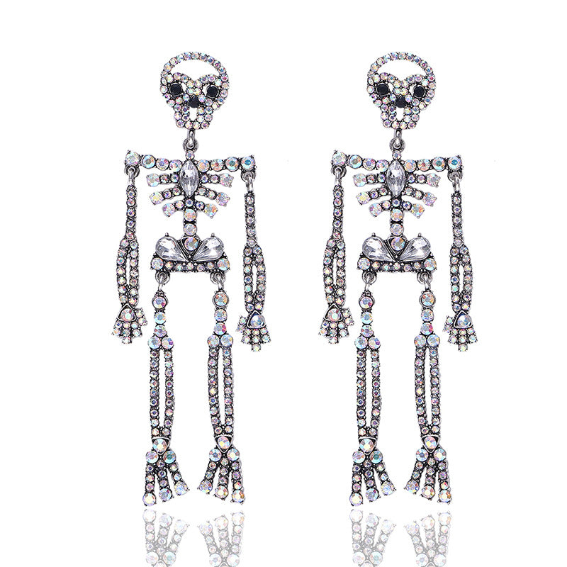 Trendy Christmas Earrings with Reindeer and Snowman Design