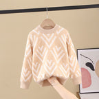 Big Kids' Mink Wool Pullover Sweater