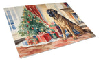 Mastiff Cozy Christmas Glass Cutting Board