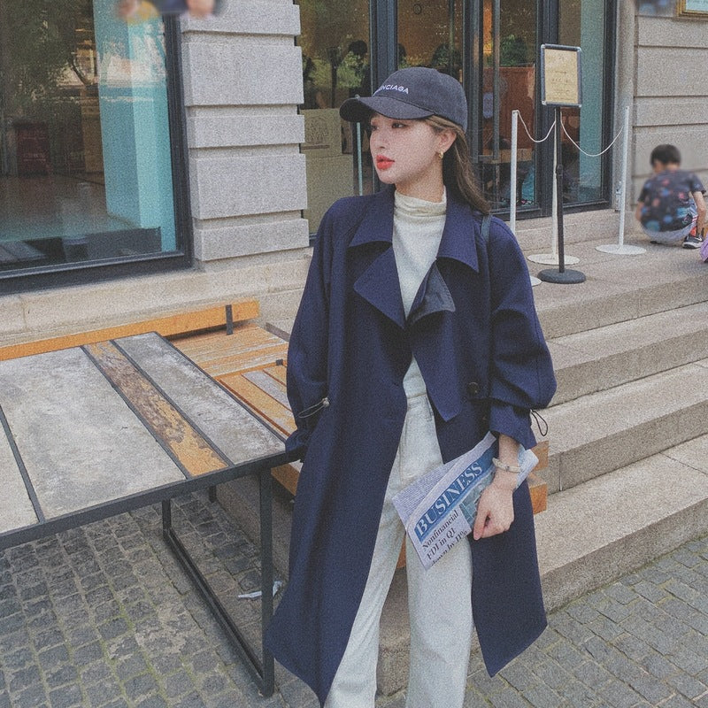 Mid-Length Women's Windbreaker for Spring and Autumn