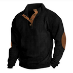 Men’s Stand-Collar Striped Pullover Sweatshirt | Streetwear