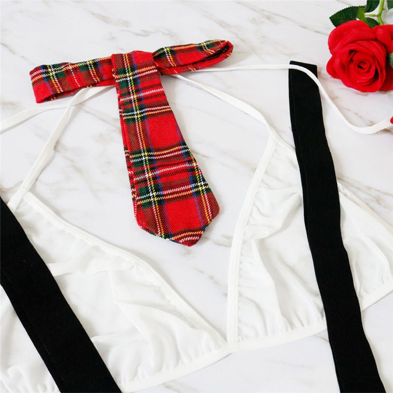 Plus Size Sexy Schoolgirl Cosplay Lingerie Costume