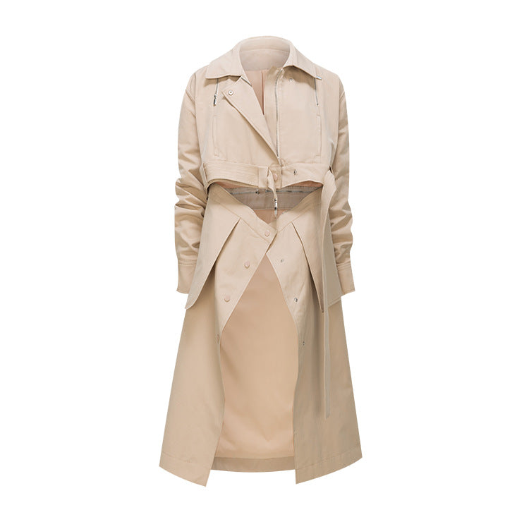 Mid-Length Dual-Use Detachable Windbreaker Jacket