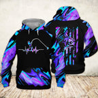 3D Printed Love Fishing Zip Hoodie for Men/Women | Streetwear