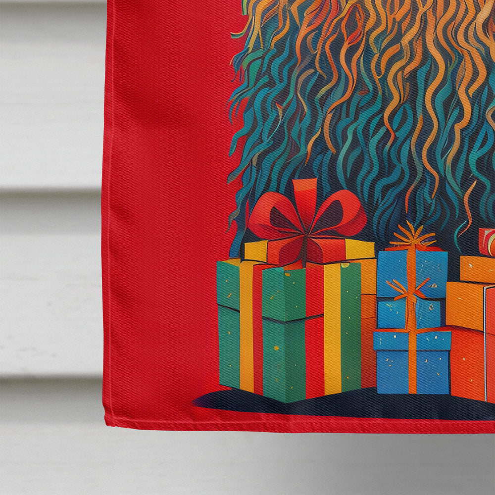 Komondor Holiday Christmas House Flag