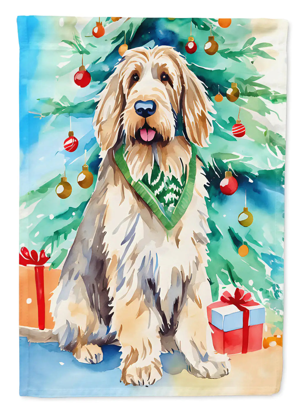 Otterhound Christmas Garden Flag