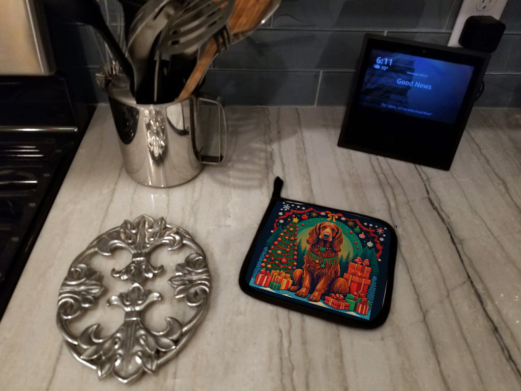 Irish Setter Christmas Pair of Pot Holders