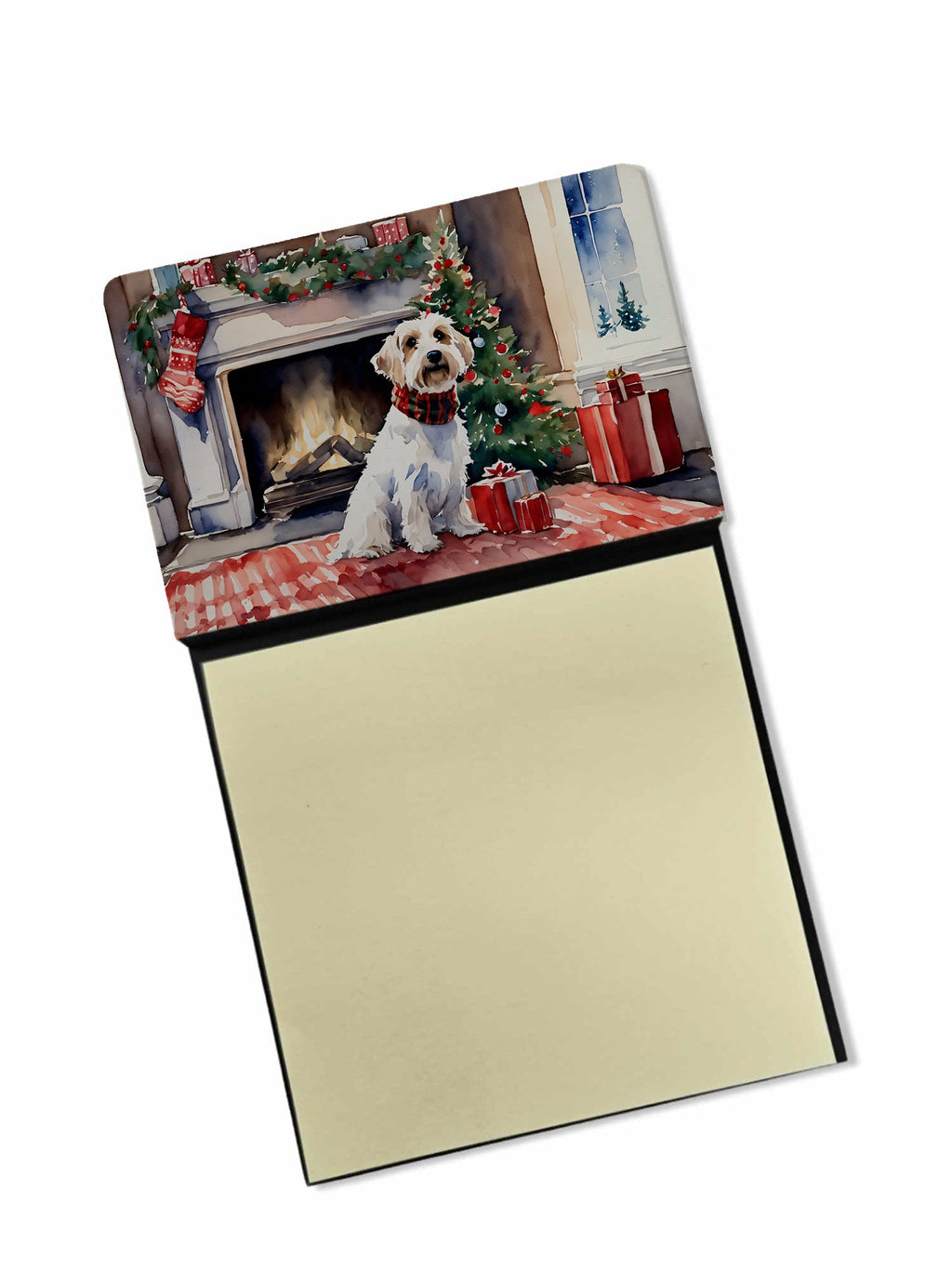 Sealyham Terrier Cozy Christmas Sticky Note Holder