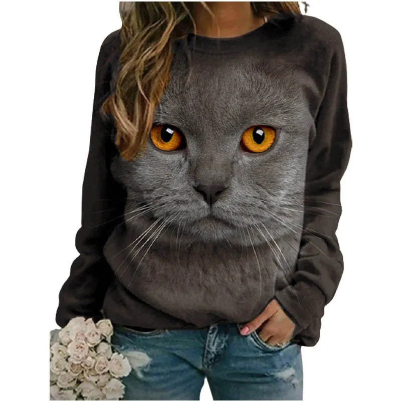 Kawaii 3D Printed Cute Animal Sweatshirt for Women | Streetwear
