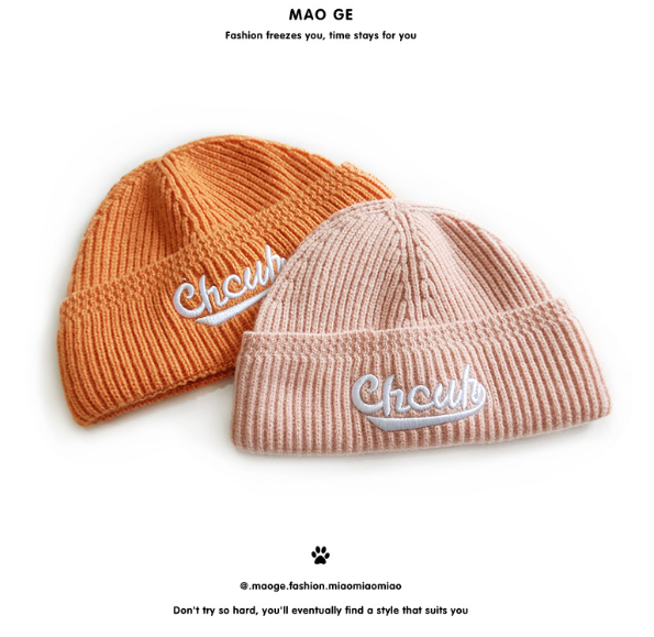 Embroidered Letter Knitted Beanie for Women | Embroidered Cap