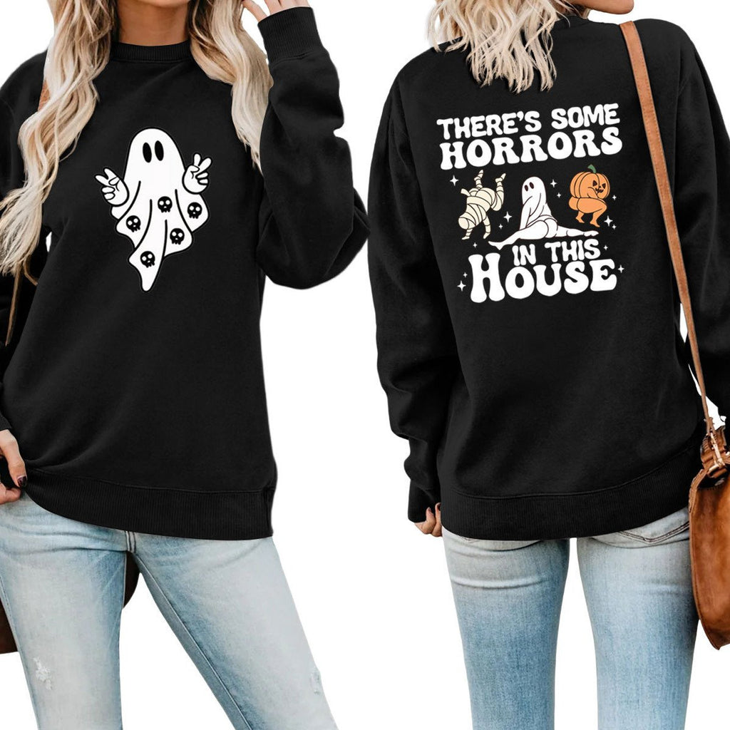 Women's Casual Printed Long Sleeve Pullover Sweater | Streetwear