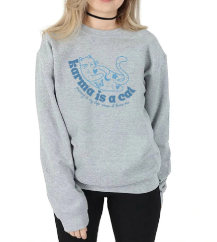 Retro Crew Neck Sports Sweater for Women