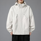 Men's Windproof Waterproof Hooded Jacket for Outdoors